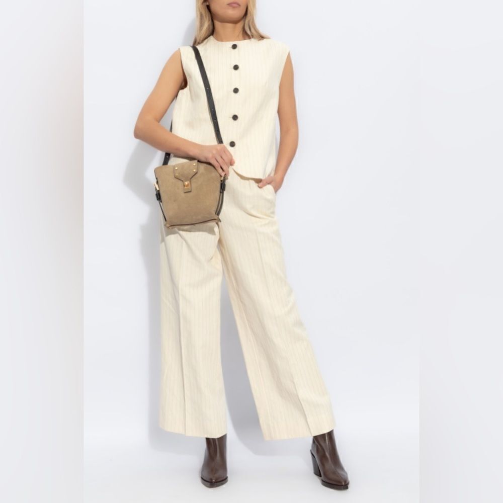 AllSaints NWT Payton Wide Trousers in Beige Size 4